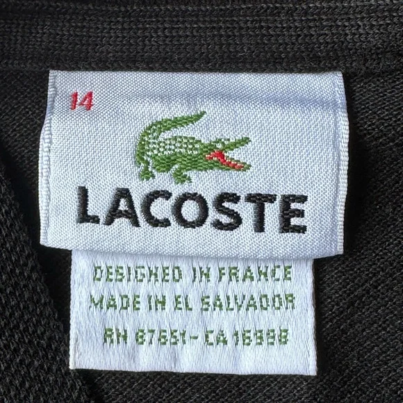 Lacoste Kids Cotton Piqué Polo Shirt size 14 - Picture 4 of 7